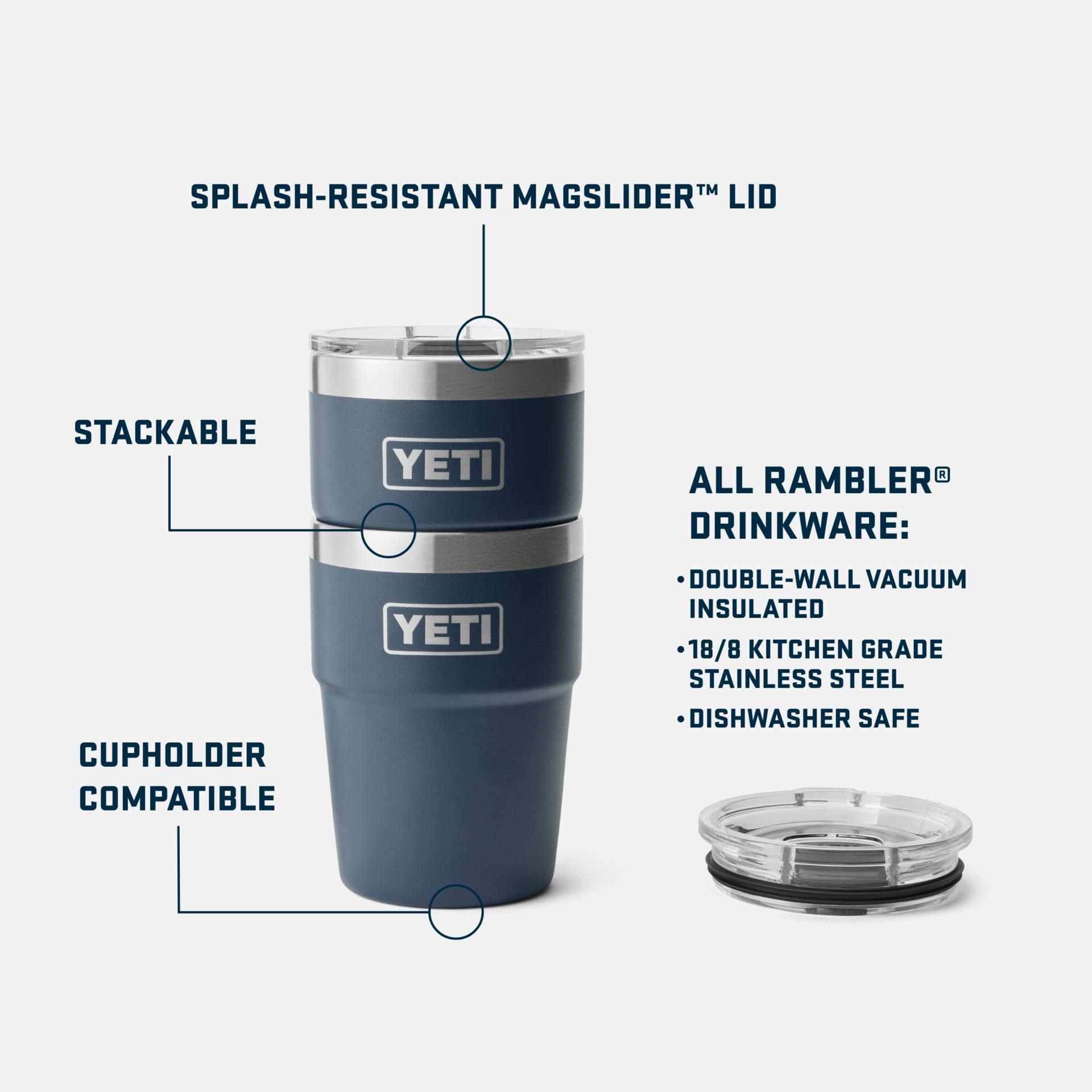 Rambler 16 oz Stackable Cup - Preferred Pickmm