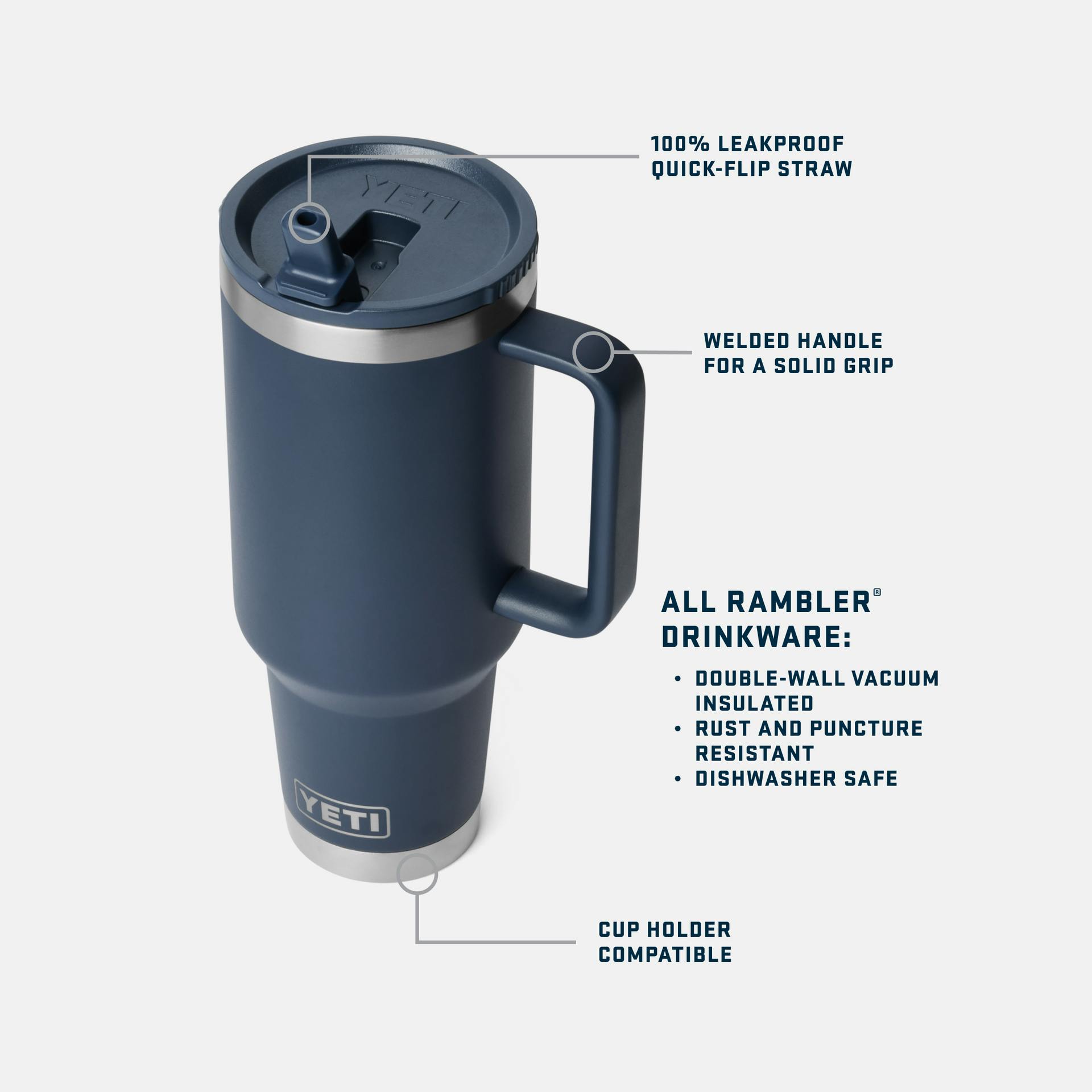 Rambler 40 oz Travel Straw Mug - Preferred Pickxe