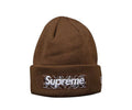 Supreme × New Era Bandana Box Logo Beanie FW19 Dark Brown