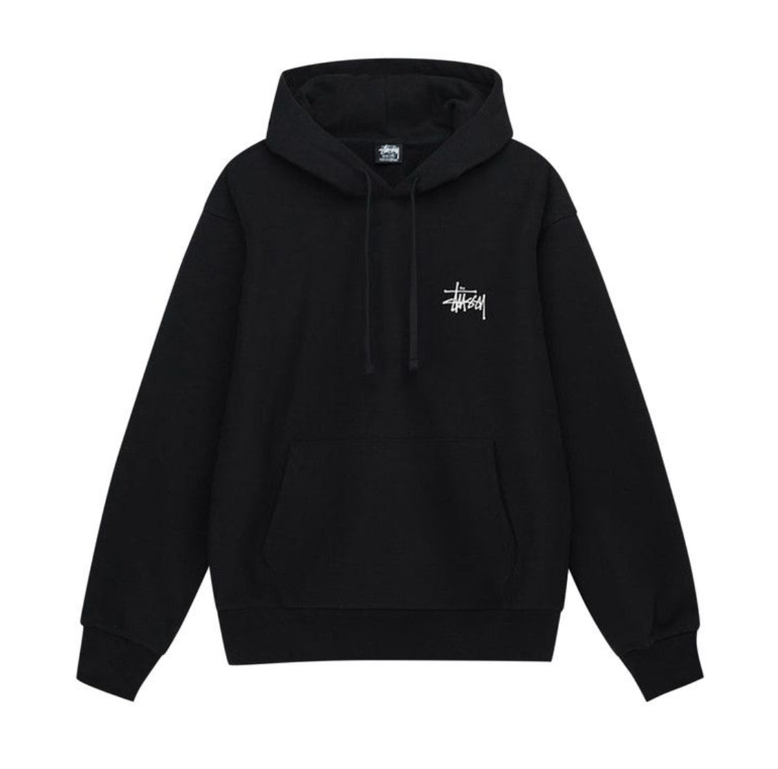 Stussy Basic Script Hoodie Black
