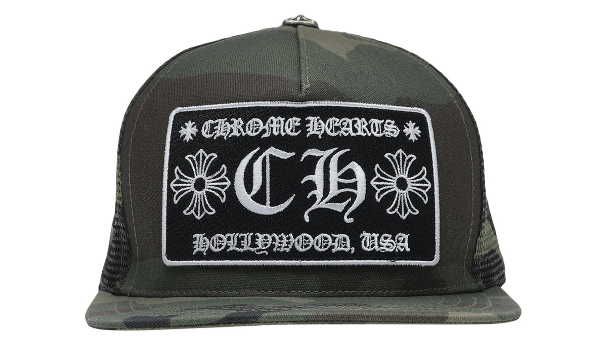 Chrome Hearts CH Hollywood Trucker Hat Camo