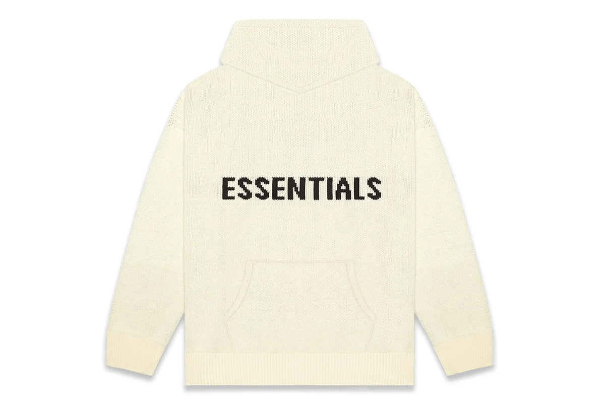 Fear of God Essentials Knit Pullover Hoodie Cream
