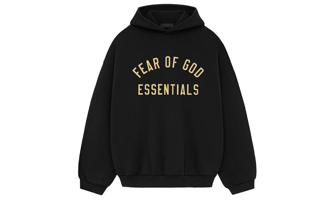 Fear of God Essentials Fleece II Hoodie Black Gold
