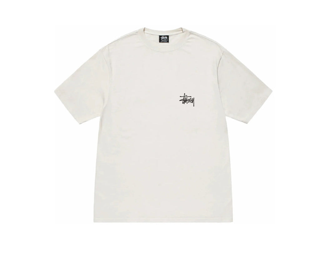 Stussy Basic Script Pigment Dyed Tee Natural