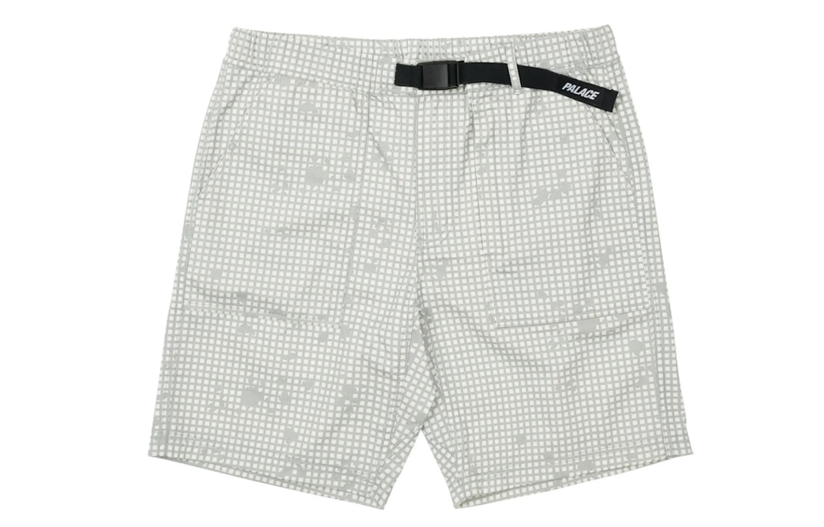Palace Belter Shorts White Grid DPM