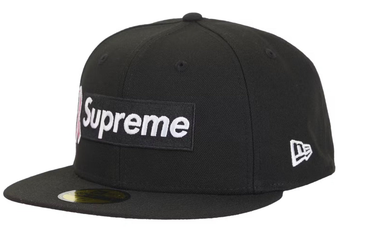 Supreme X New Era Breast Cancer Awareness Box Logo Fitted Hat Black