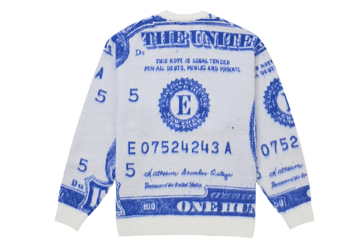 Supreme Money Sweater White