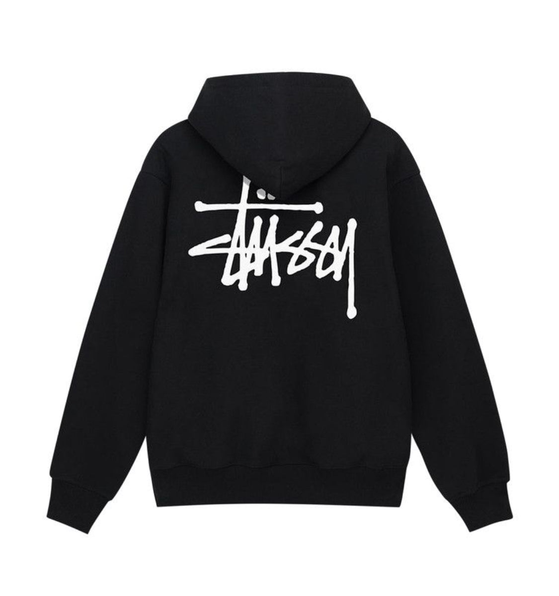 Stussy Basic Script Hoodie Black