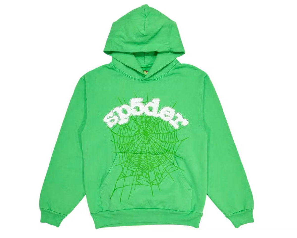 Sp5der Web Hoodie Slime Green