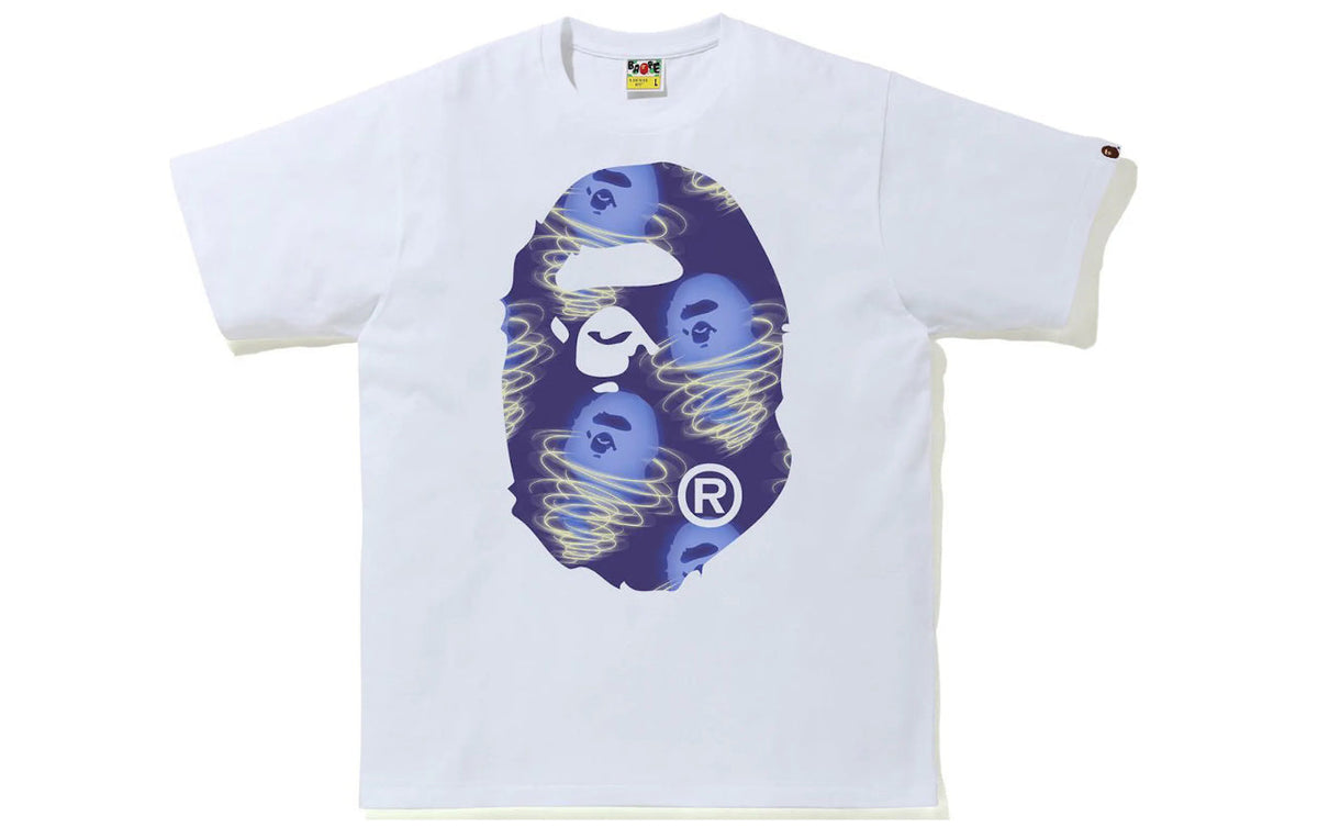 Bape Storm Big Ape Head Tee White Purple