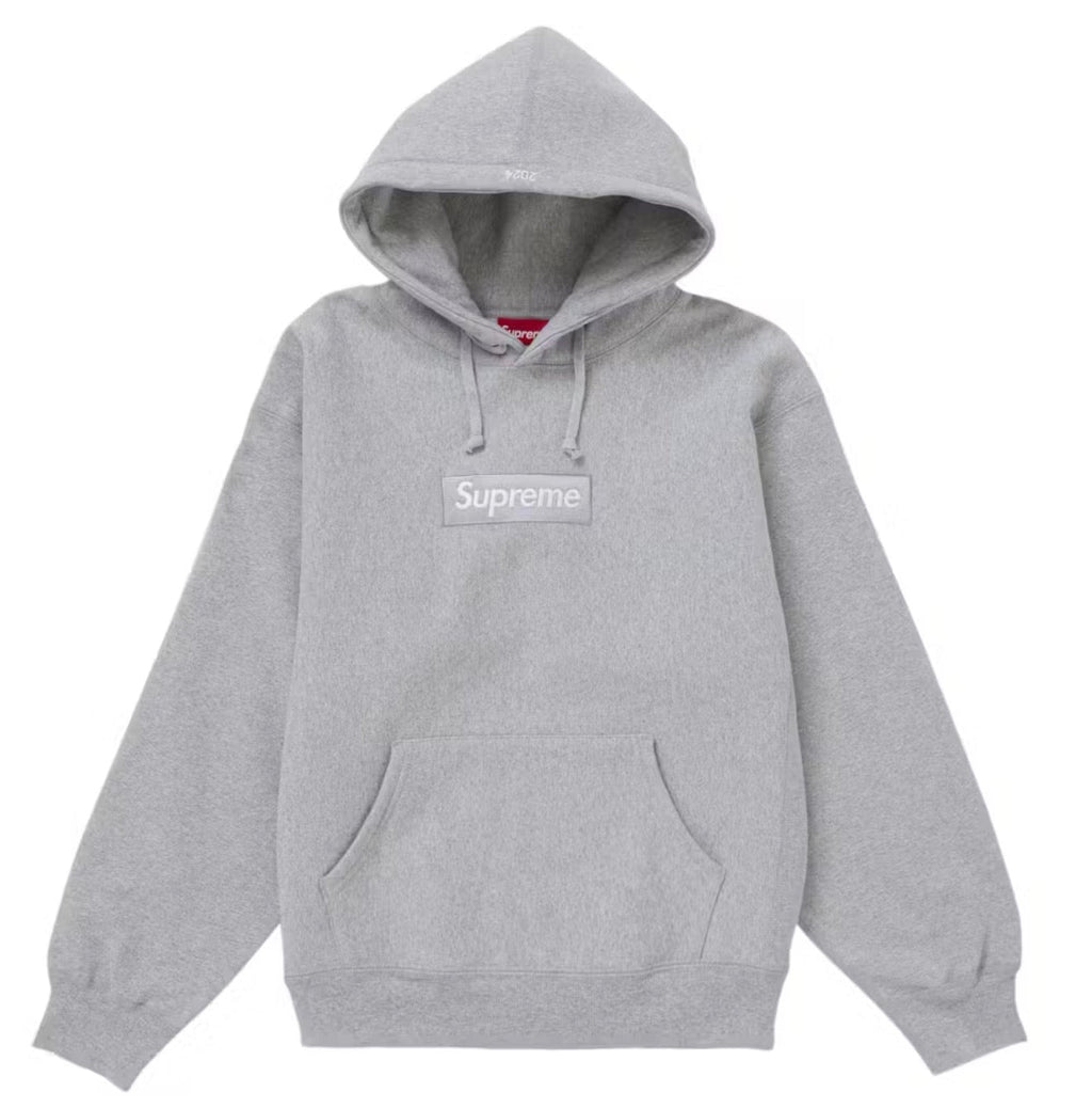 Supreme Box Logo Hooded Sweatshirt Heather Grey