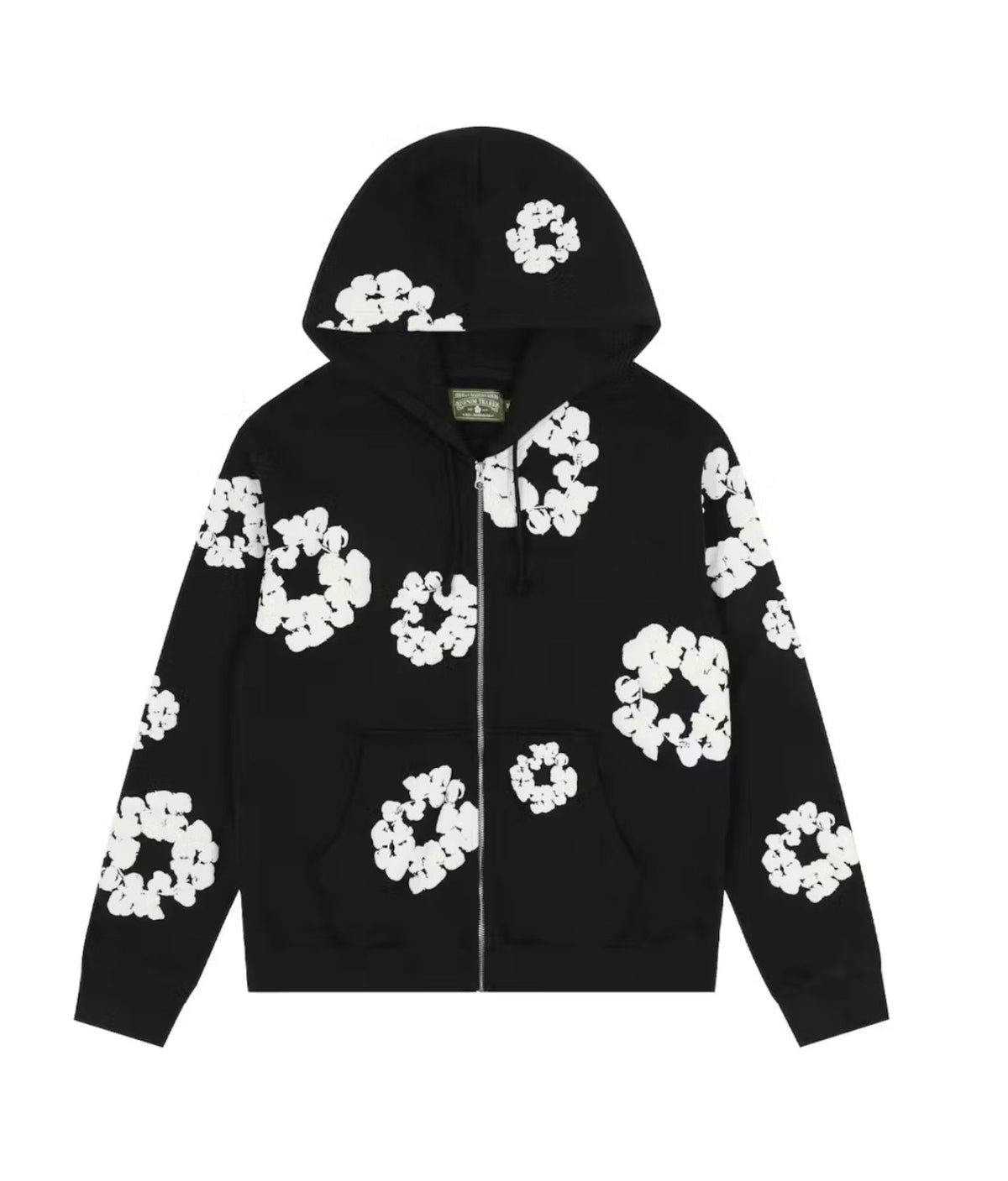 Denim Tears Cotton Wreath Zip Hoodie Black
