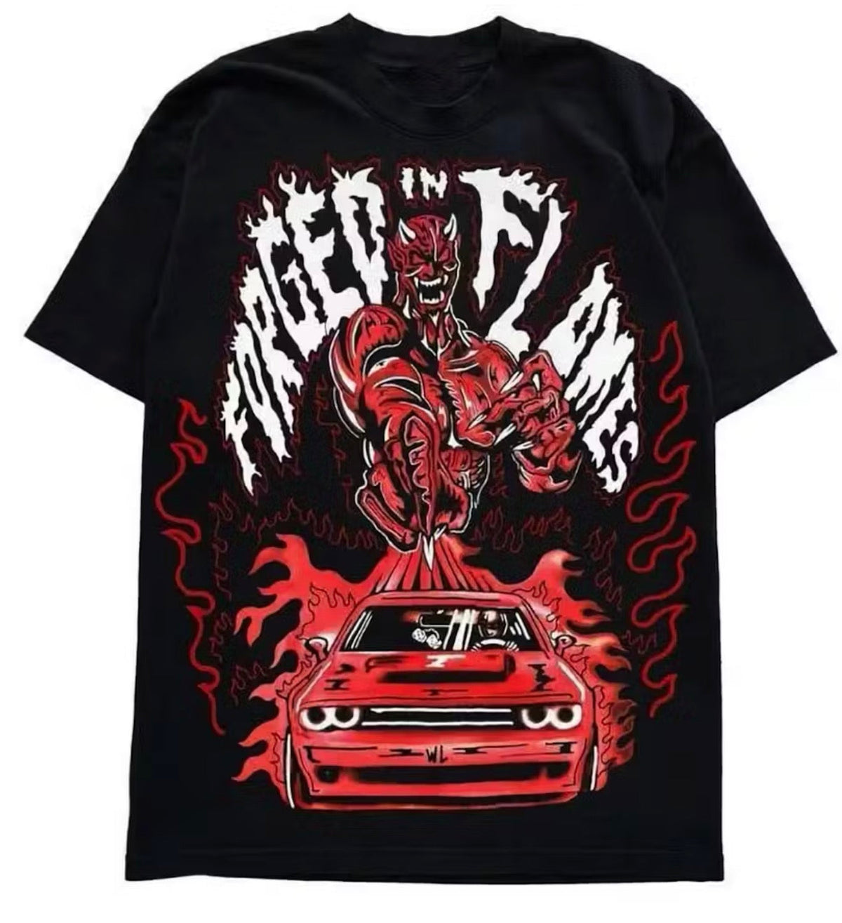 Used Warren Lotas Dodge Forged In The Flames Tee Black