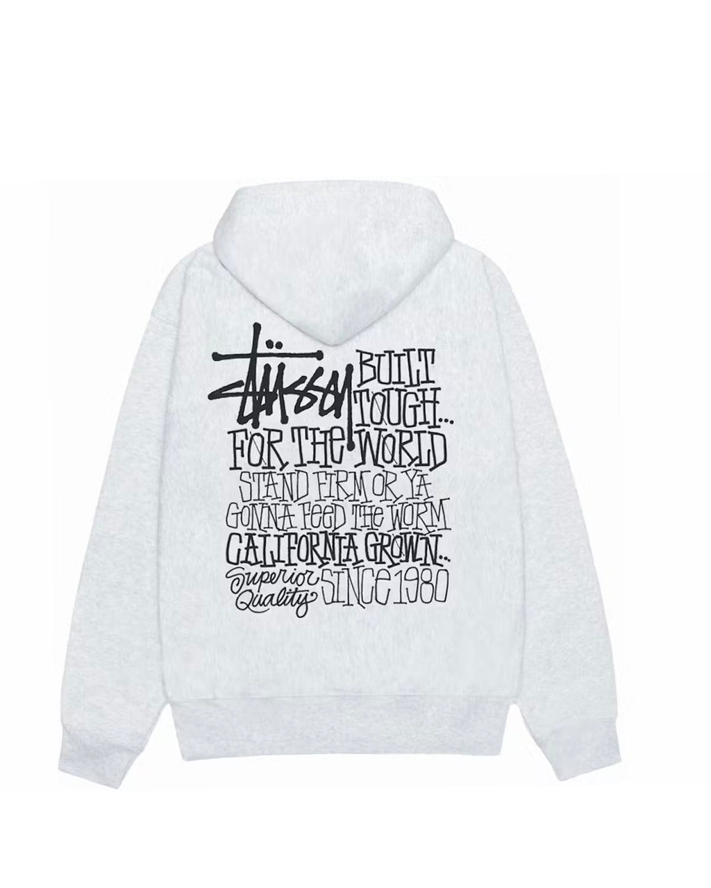 Stussy California Grown Hoodie Ash Heather