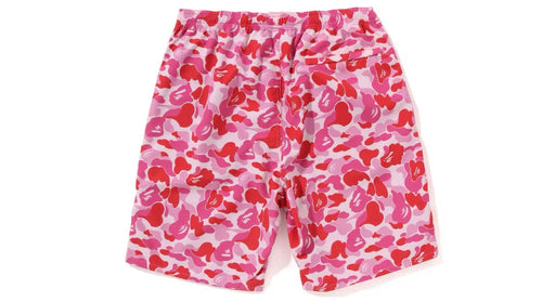 Bape ABC Camo Beach Shorts SS23 Pink