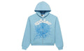 Sp5der OG Web Zip Up Hoodie SS26 Sky Blue