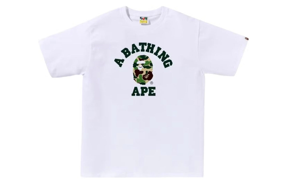 Bape ABC Camo College Tee White Green