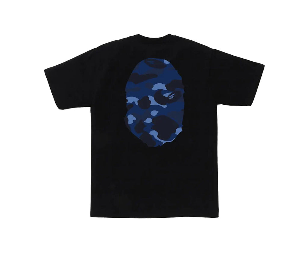 Bape Color Camo Big Ape Head Tee Black/Blue