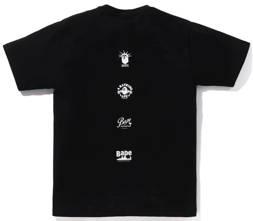 Bape Us Ape Head Sta Tee Black