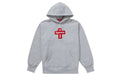 Supreme Cross Box Logo Hooded Sweatshirt Heather Grey