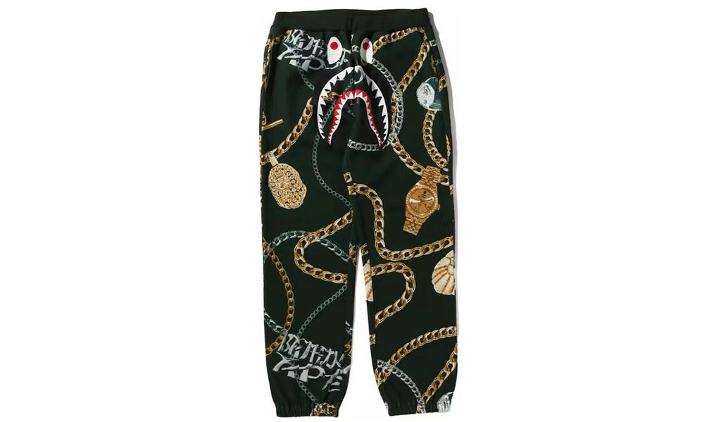 Bape Jewels Shark Sweatpants Green
