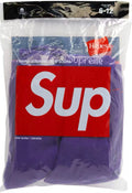 Supreme Hanes Socks Purple(4 Pack)