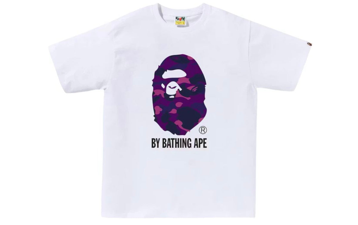 Bape A Bathing Ape Color Camo By Bathing Ape Tee White Purple