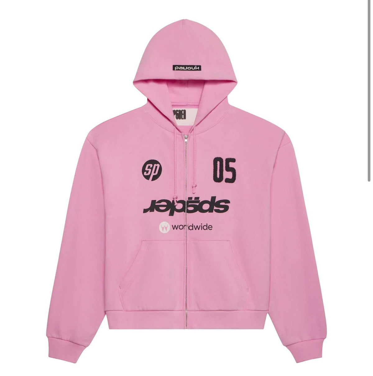 Sp5der Global Web Zip Hoodie Pink