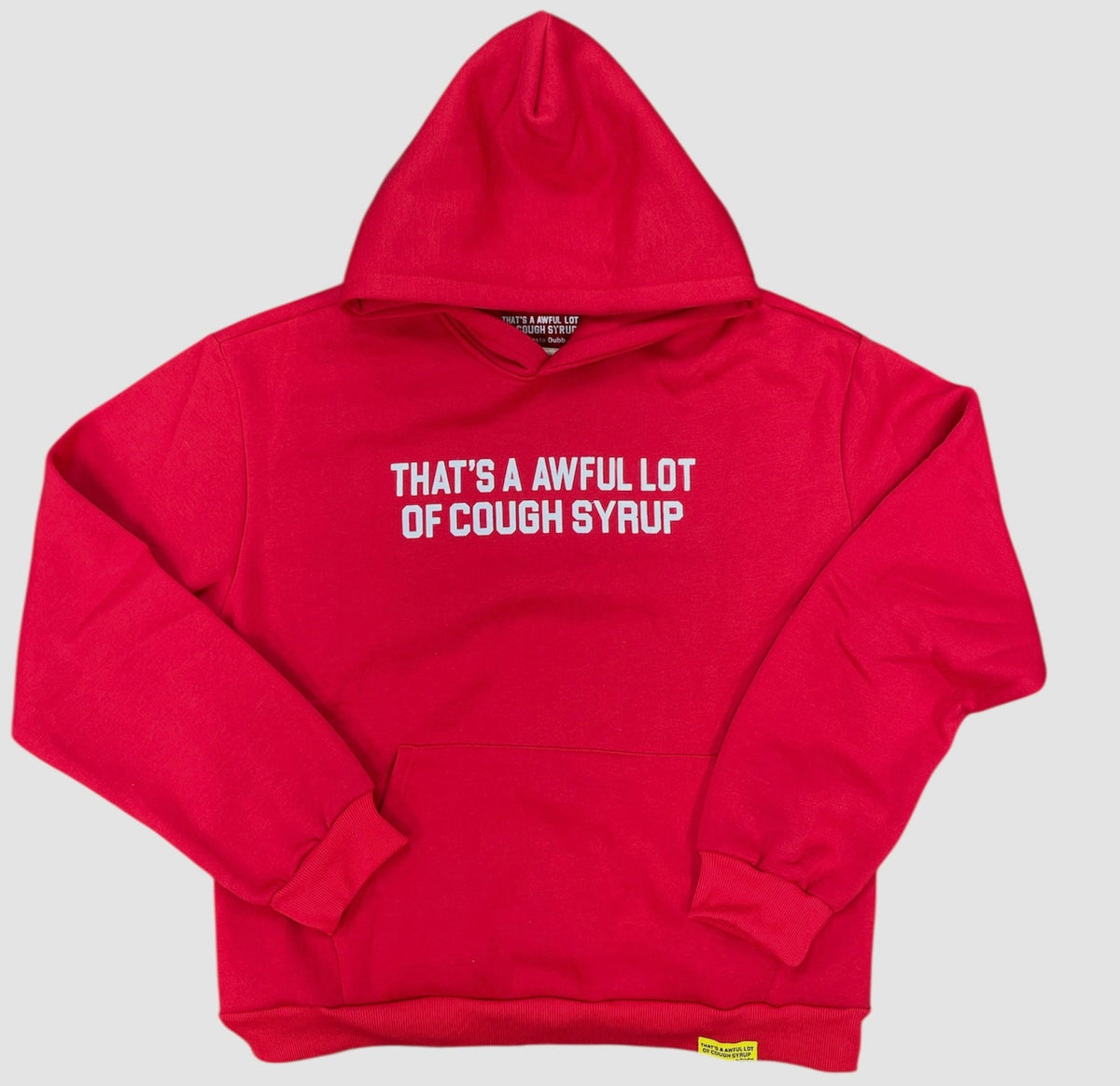 Awful Lof of Cough Syrup Red Tonal Classic Hoodie Red