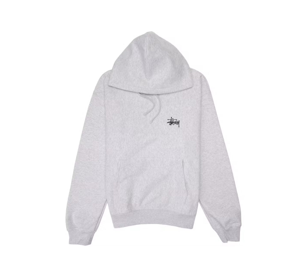 Stussy Basic Hoodie Ash Heather