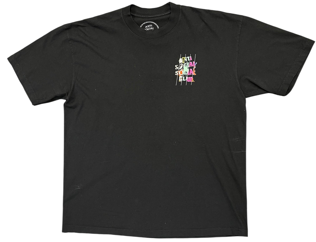 Used Anti Social Social Club Dissociative Tee Black