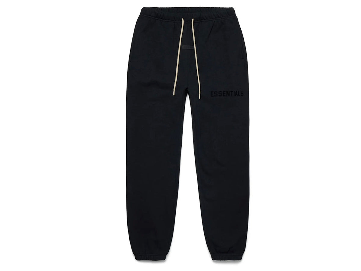 Fear of God Essentials Cream Drawstring Sweatpants Jet Black