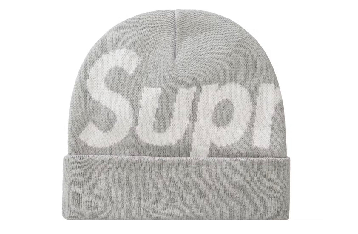 Supreme Big Logo Beanie Grey