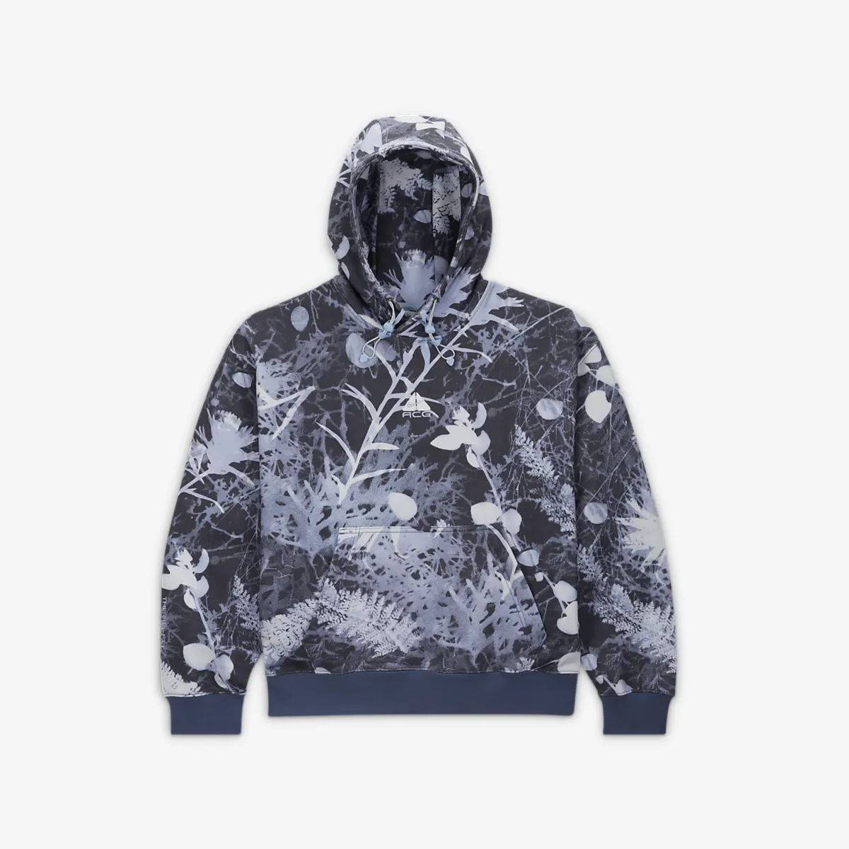 Nike ACG Therma-Fit Fleece All Over Print Hoodie Blue