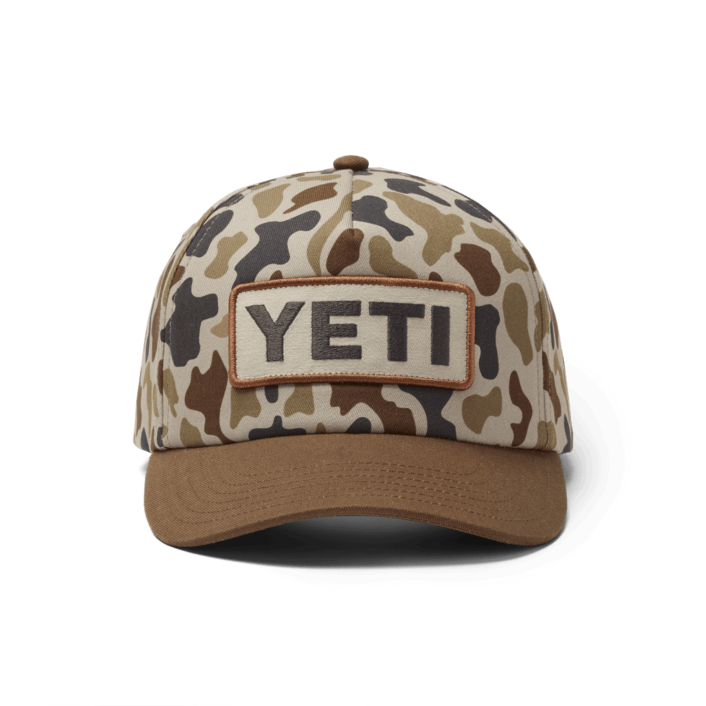 YETI Wetlands Camo Logo Badge Mid Pro Flat Brim Hat - Preferred Pick Rg