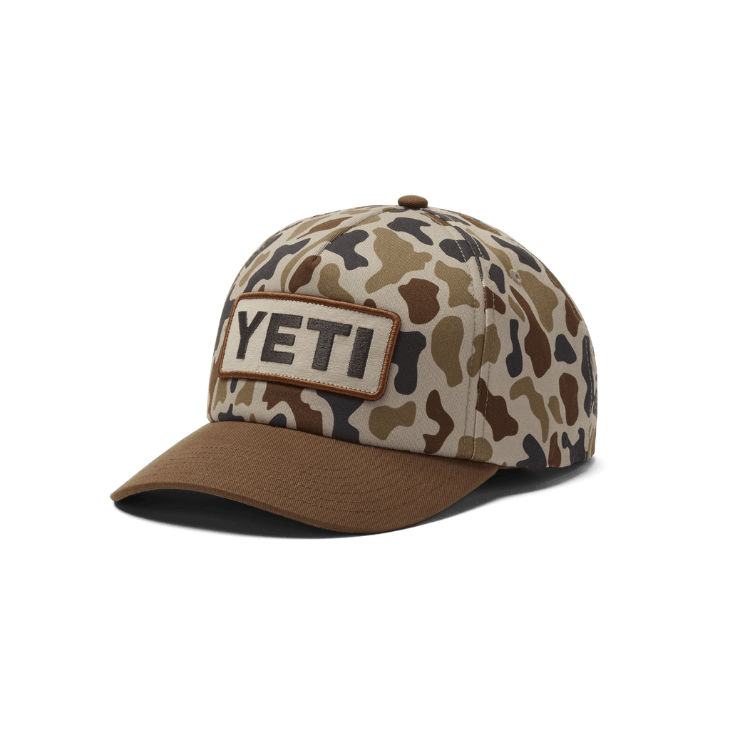 YETI Wetlands Camo Logo Badge Mid Pro Flat Brim Hat - Preferred Pick Rg
