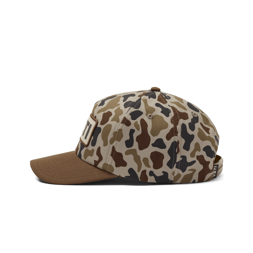 YETI Wetlands Camo Logo Badge Mid Pro Flat Brim Hat - Preferred Pick Rg