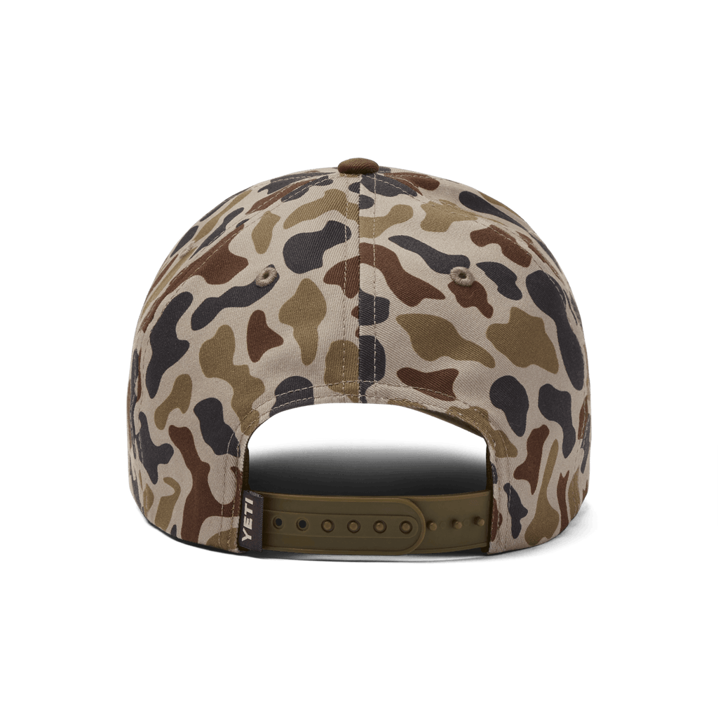 YETI Wetlands Camo Logo Badge Mid Pro Flat Brim Hat - Preferred Pick Rg