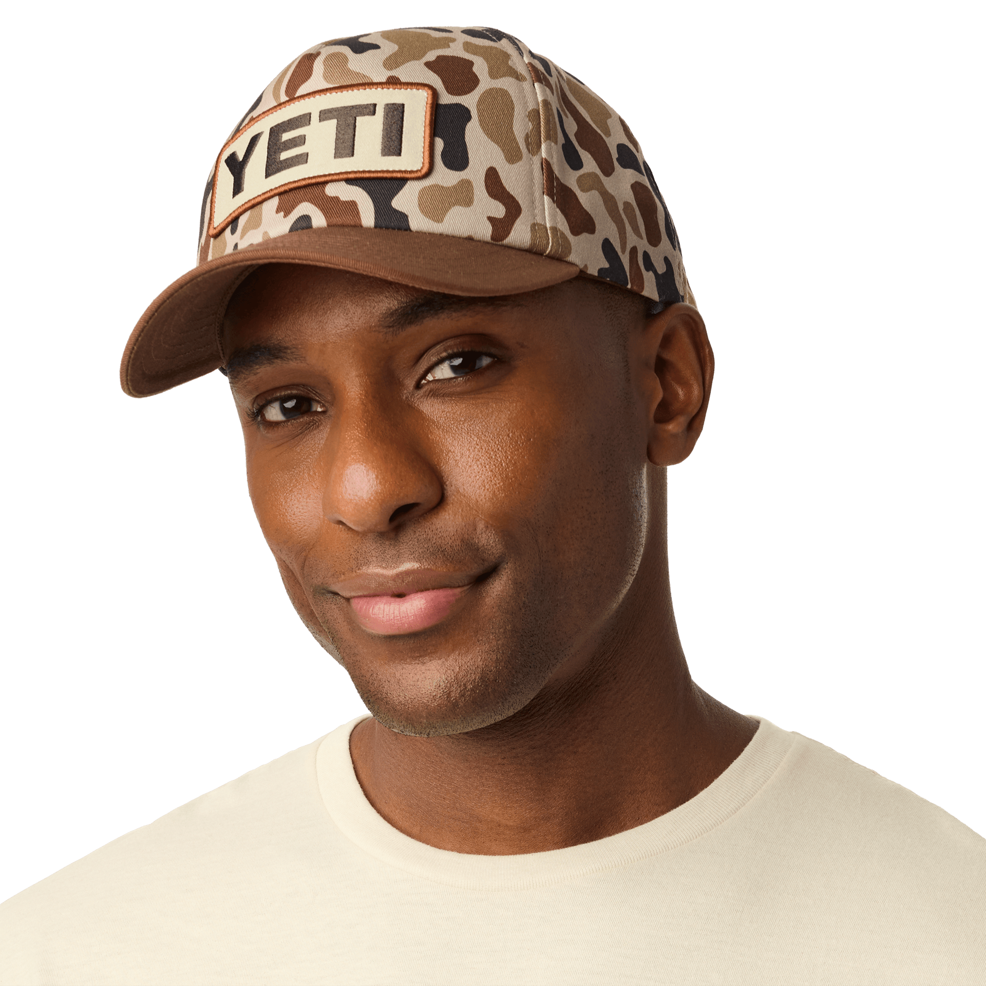 YETI Wetlands Camo Logo Badge Mid Pro Flat Brim Hat - Preferred Pick Rg