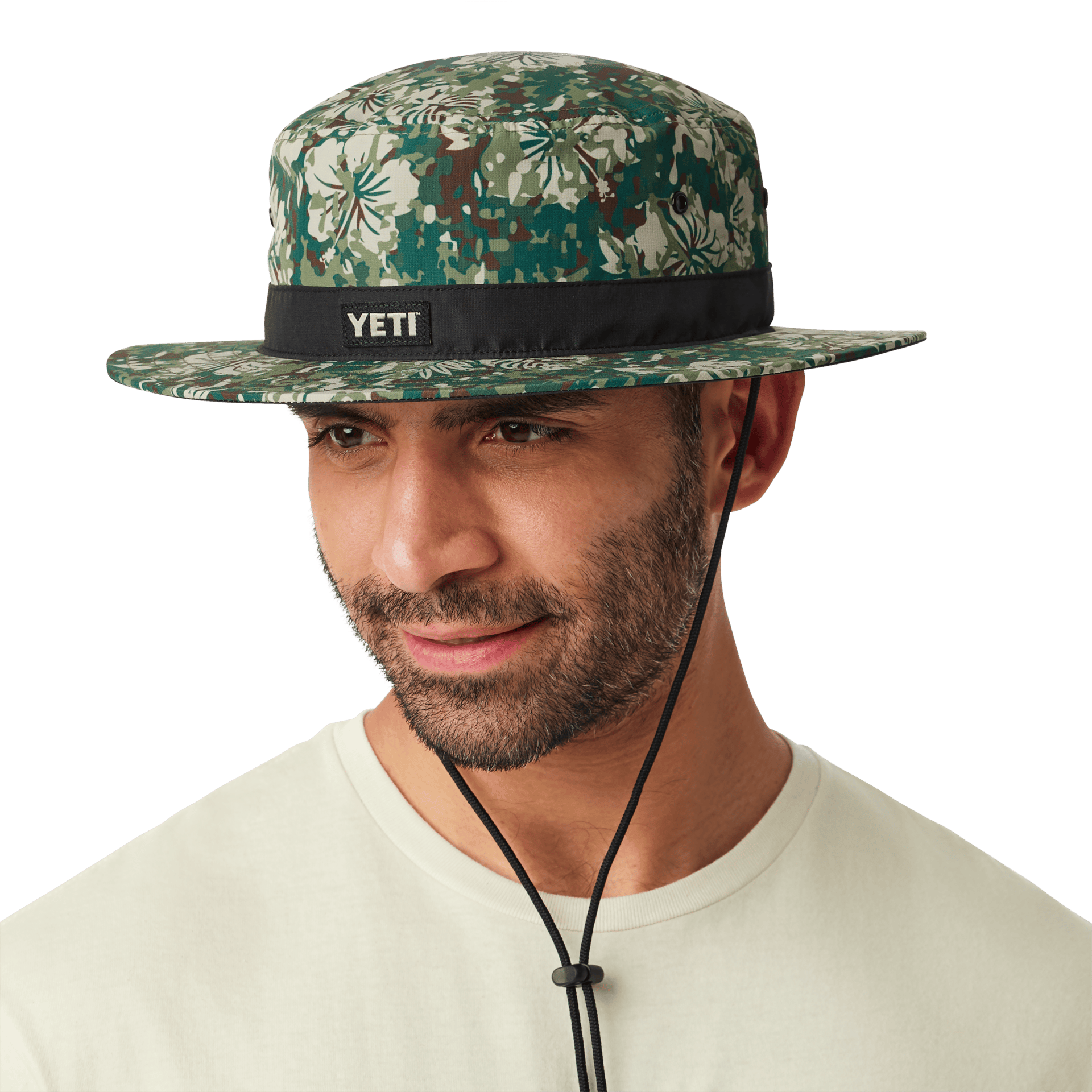 Hibiscus Print YETI Logo Boonie Hat - Preferred Pickyb